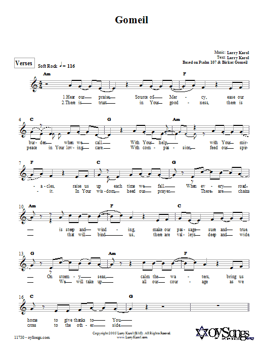 Gomeil (Lead Sheet / Fake Book) von Larry Karol