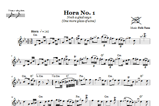 Hora No. 1 (Noch A Glezl Vayn (One More Glass Of Wine)) (Lead Sheet / Fake Book) von Folk Tune