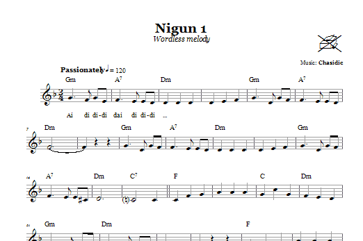 Nigun 1 (Wordless Melody) (Lead Sheet / Fake Book) von Chasidic