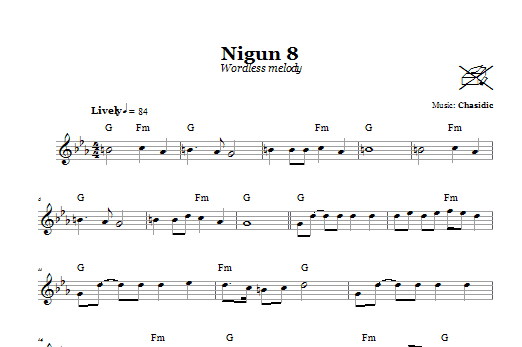 Nigun 8 (Wordless Melody) (Lead Sheet / Fake Book) von Chasidic