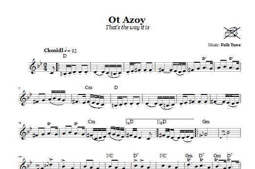 Ot Azoy (That's The Way It Is) (Lead Sheet / Fake Book) von Folk Tune