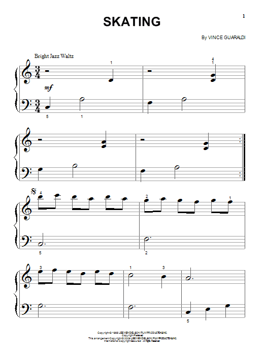 Skating (Big Note Piano) von Vince Guaraldi