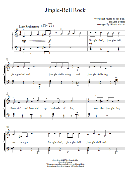 Jingle-Bell Rock (Educational Piano) von Bobby Helms