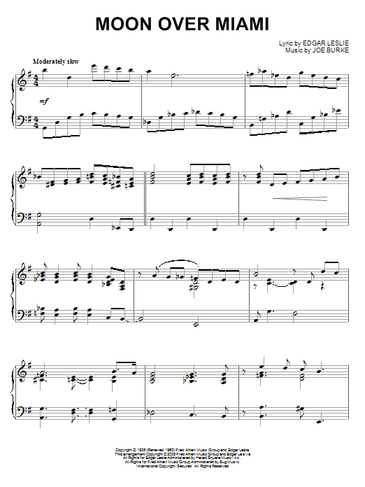 Moon Over Miami (Piano Solo) von George Shearing