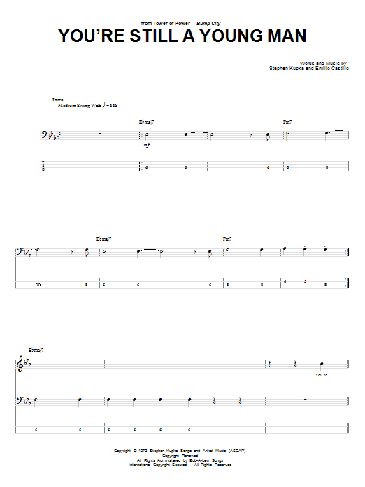 You're Still A Young Man (Bass Guitar Tab) von Tower Of Power