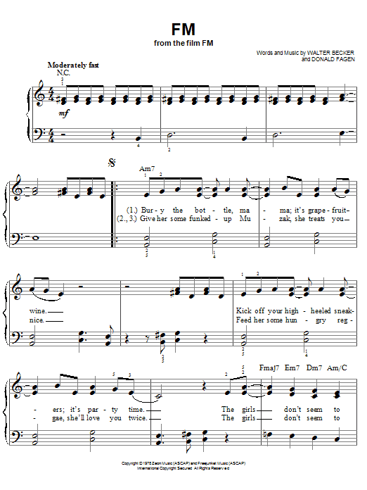 FM (Easy Piano) von Steely Dan