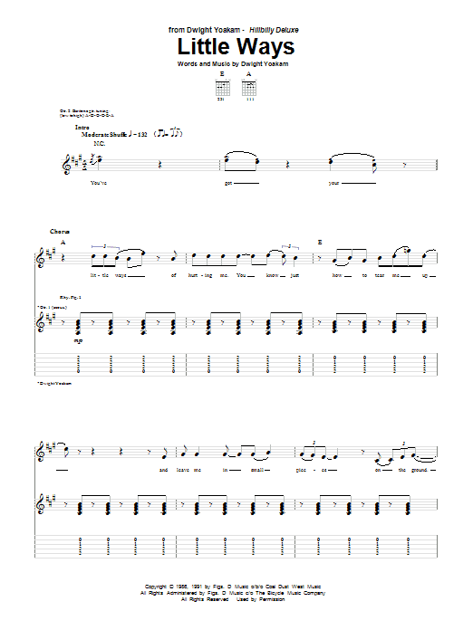 Little Ways (Guitar Tab) von Dwight Yoakam