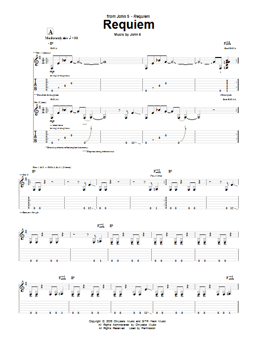 Requiem (Guitar Tab) von John 5