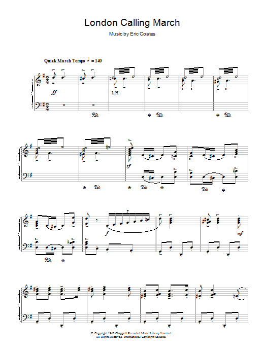 London Calling March (Piano Solo) von Eric Coates