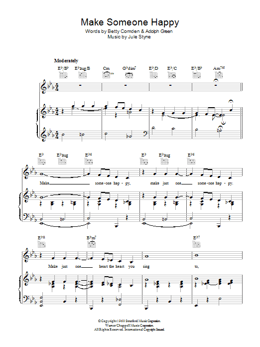 Make Someone Happy (from Do Re Mi) (Piano, Vocal & Guitar Chords) von Perry Como