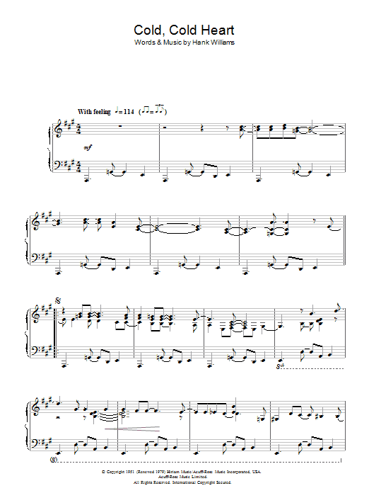 Cold, Cold Heart (Piano Solo) von Norah Jones
