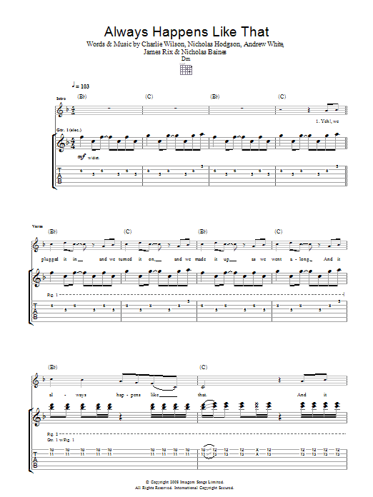 Always Happens Like That (Guitar Tab) von Kaiser Chiefs