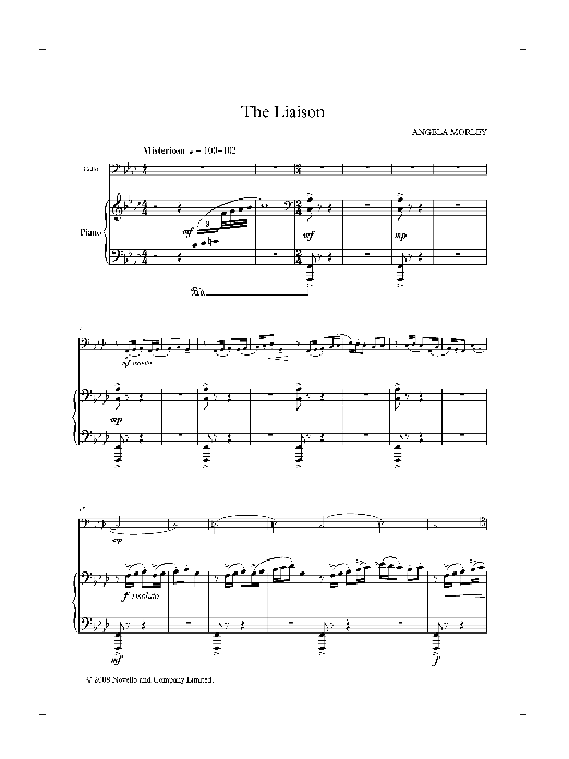 The Liaison (score and parts) (Cello and Piano) von Angela Morley