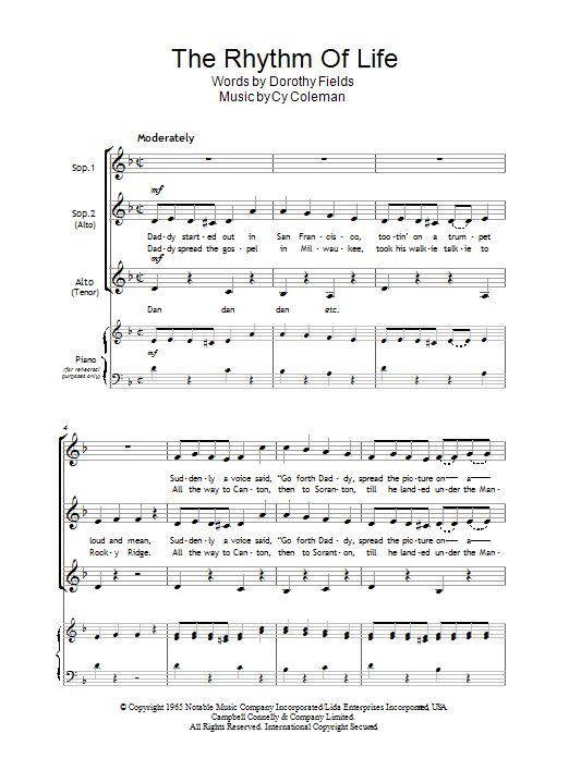 The Rhythm Of Life (SSA Choir) von Cy Coleman
