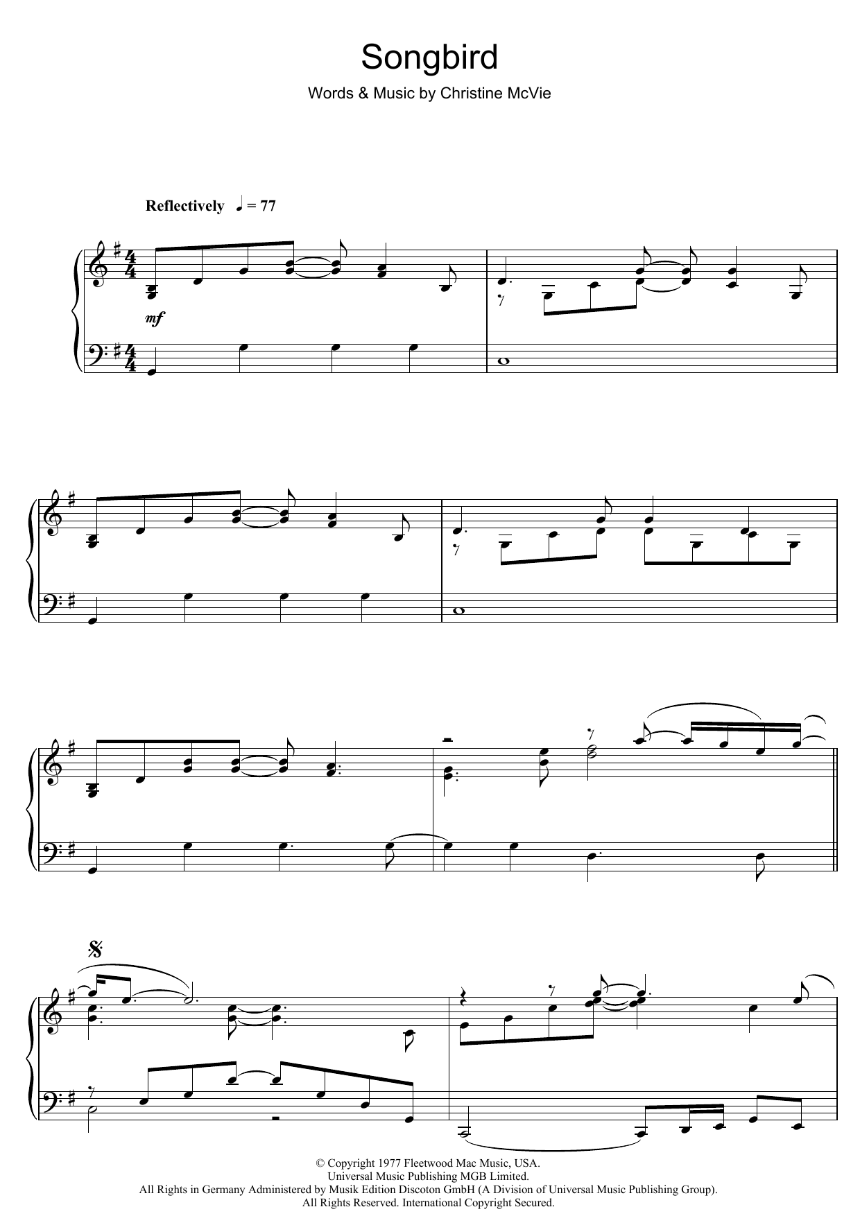 Songbird (Piano Solo) von Eva Cassidy