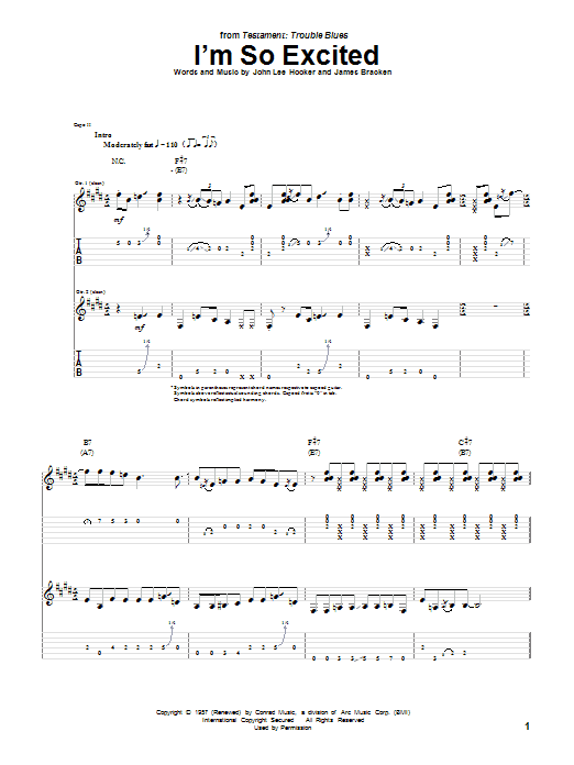 I'm So Excited (Guitar Tab) von John Lee Hooker