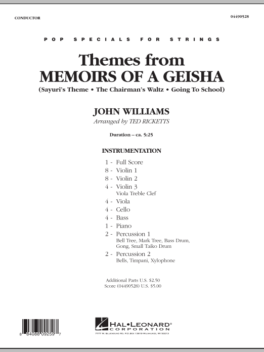 Themes from Memoirs of a Geisha - Full Score (Orchestra) von Ted Ricketts