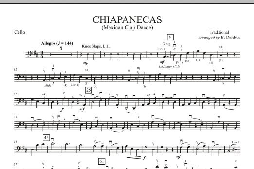 Chiapanecas (Mexican Clap Dance) - Cello (Orchestra) von B. Dardess