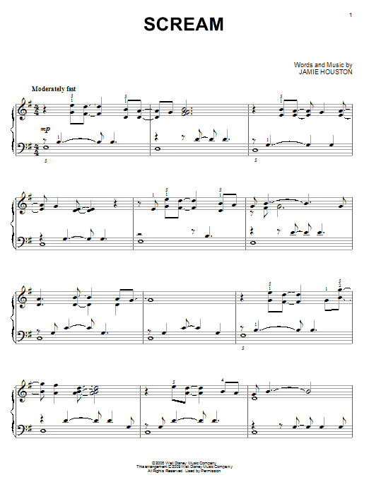 Scream (Piano Solo) von High School Musical 3