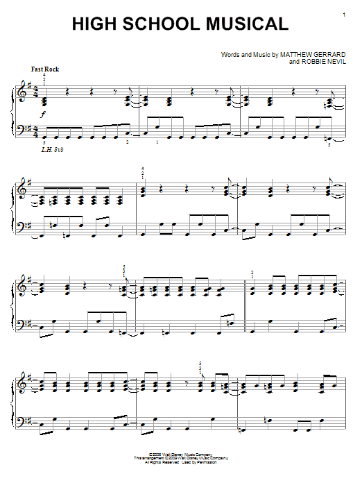 High School Musical (Piano Solo) von High School Musical 3