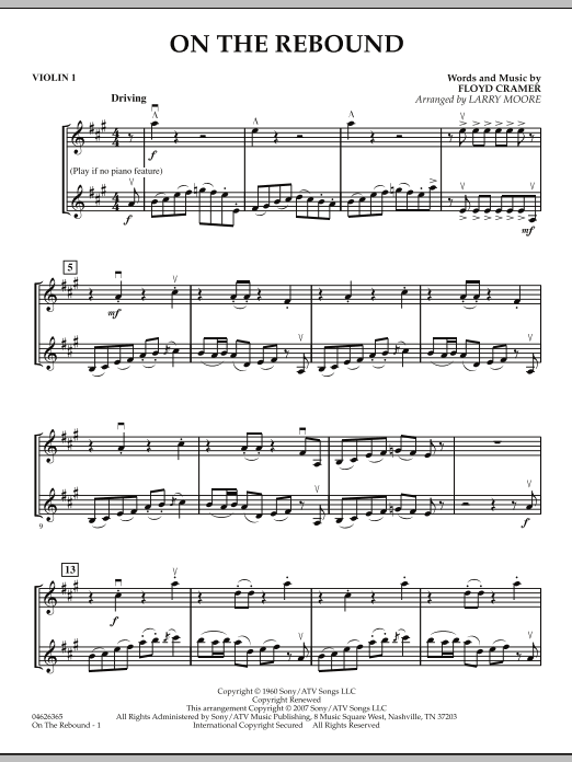 On the Rebound - Violin 1 (Orchestra) von Larry Moore