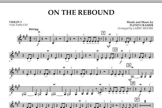 On the Rebound - Violin 3 (Viola Treble Clef) (Orchestra) von Larry Moore