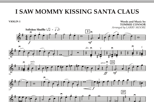 I Saw Mommy Kissing Santa Claus - Violin 1 (Orchestra) von Larry Moore