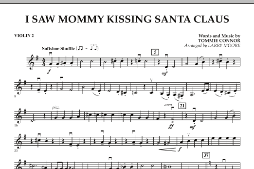 I Saw Mommy Kissing Santa Claus - Violin 2 (Orchestra) von Larry Moore
