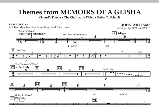 Themes from Memoirs of a Geisha - Percussion 1 (Orchestra) von Ted Ricketts