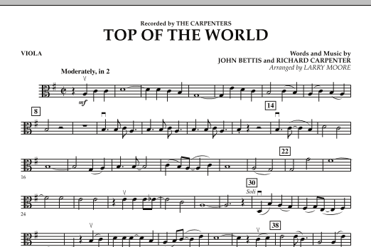 Top of the World - Viola (Orchestra) von Larry Moore