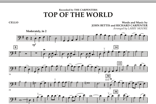 Top of the World - Cello (Orchestra) von Larry Moore