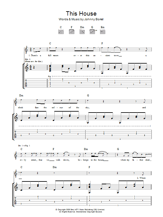 The House (Guitar Tab) von Razorlight