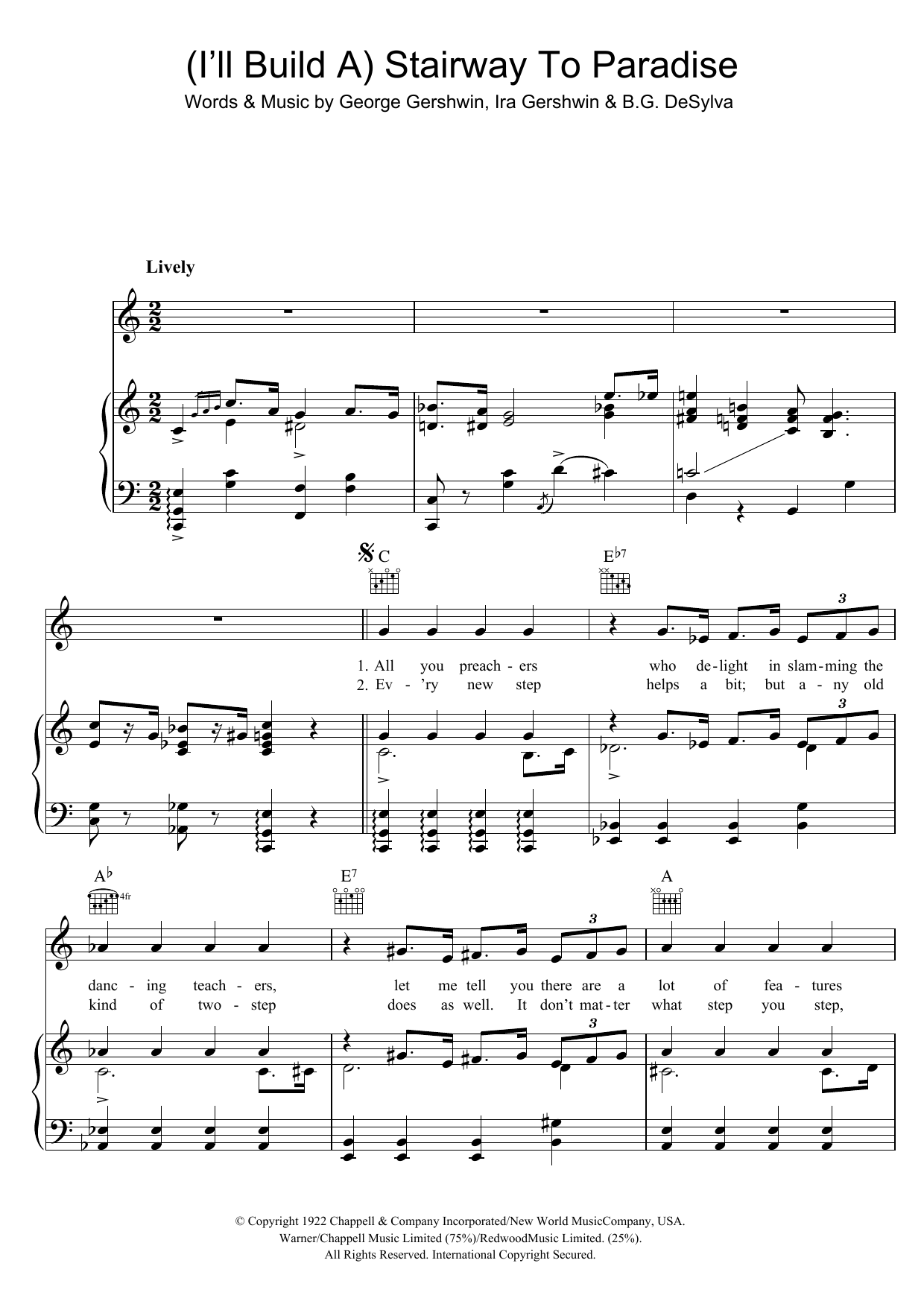I'll Build A Stairway To Paradise (Piano, Vocal & Guitar Chords) von Rufus Wainwright