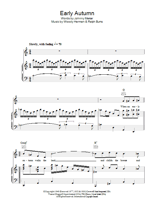 Early Autumn (Piano, Vocal & Guitar Chords) von Ella - Fitzgerald