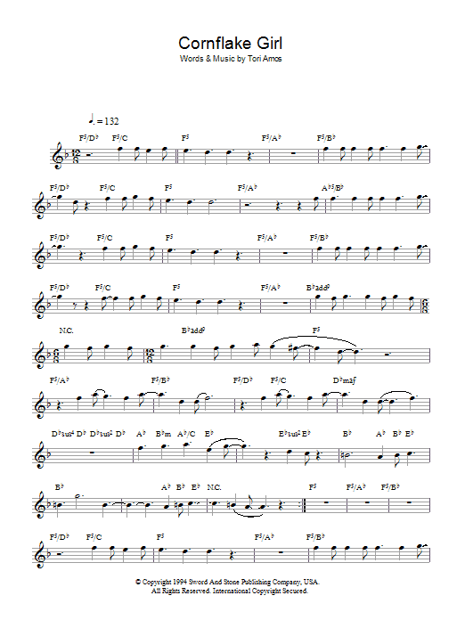 Cornflake Girl (Lead Sheet / Fake Book) von Tori Amos