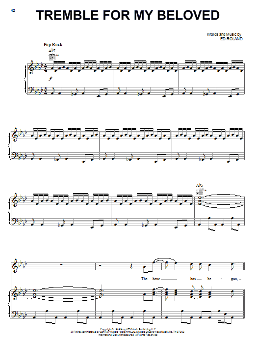 Tremble For My Beloved (Piano, Vocal & Guitar Chords (Right-Hand Melody)) von Collective Soul