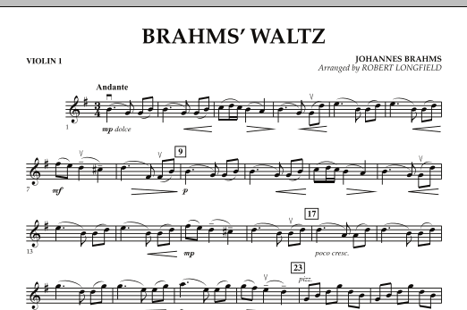 Brahms' Waltz - Violin 1 (Orchestra) von Robert Longfield