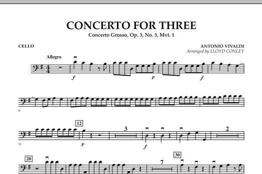 Concerto for Three - Cello (Orchestra) von Lloyd Conley