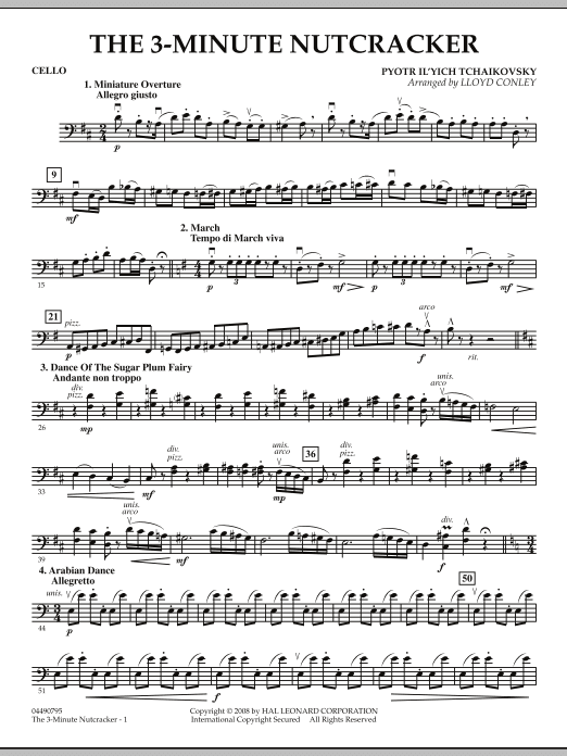 The 3-Minute Nutcracker - Cello (Orchestra) von Lloyd Conley