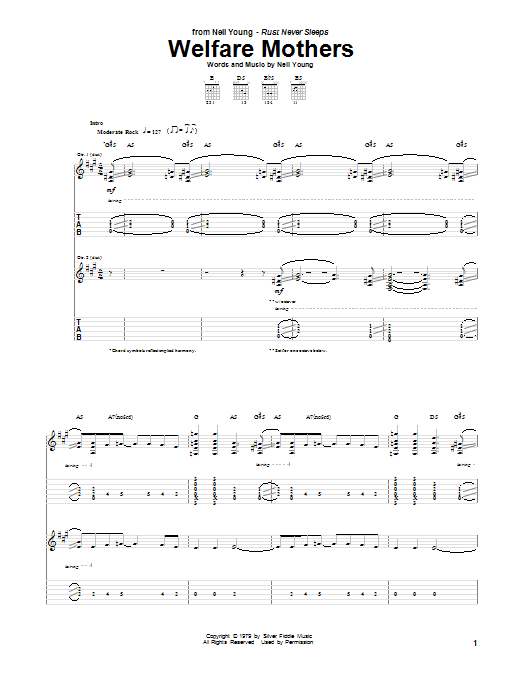 Welfare Mothers (Guitar Tab) von Neil Young