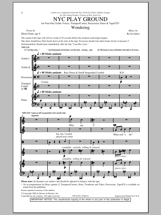 NYC Play Ground (4-Part Choir) von Kevin James
