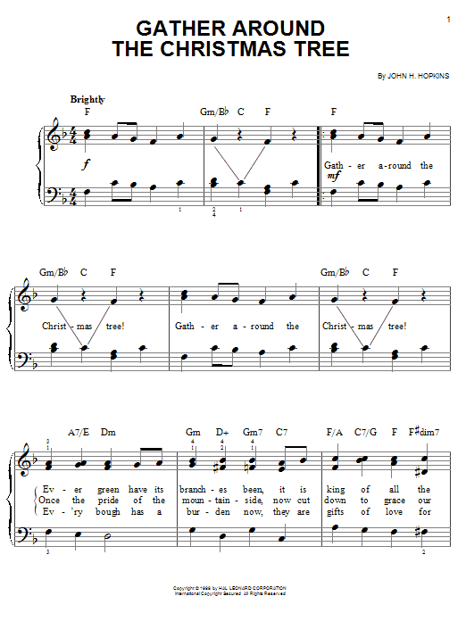 Gather Around The Christmas Tree (Easy Piano) von John H. Hopkins