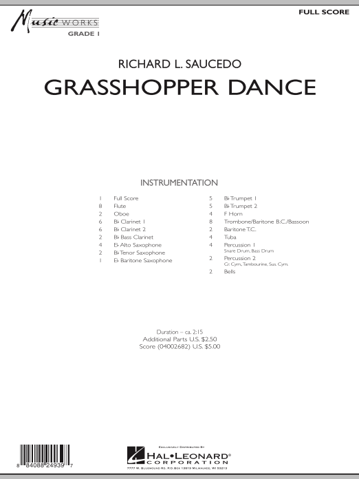 Grasshopper Dance - Full Score (Concert Band) von Richard L. Saucedo