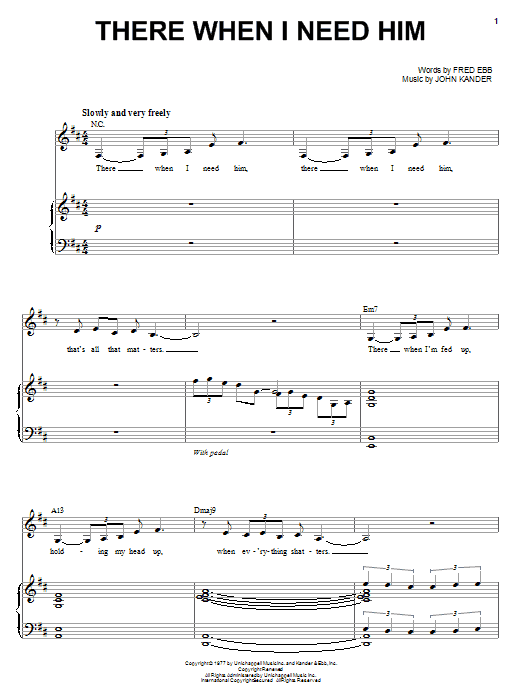 There When I Need Him (Piano & Vocal) von Liza Minnelli