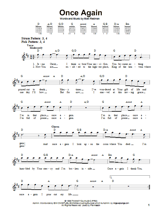 Once Again (Easy Guitar) von Matt Redman