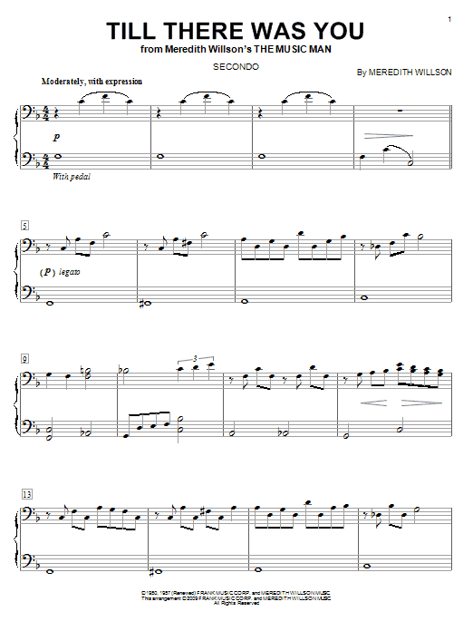 Till There Was You (Piano Duet) von Meredith Willson