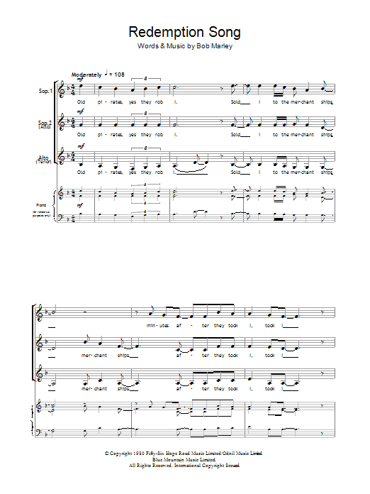 Redemption Song (arr. Barrie Carson Turner) (SSA Choir) von Eternal