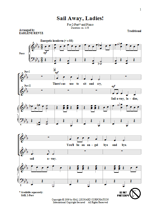 Sail Away, Ladies! (2-Part Choir) von Earlene Rentz
