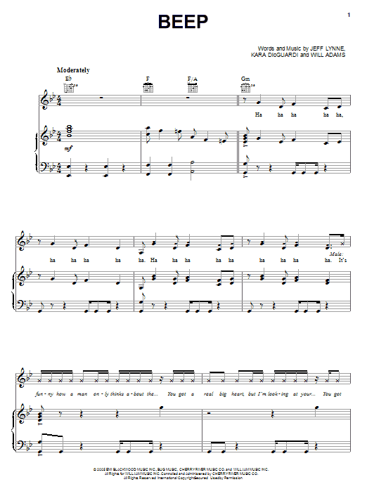 Beep (Piano, Vocal & Guitar Chords (Right-Hand Melody)) von Pussycat Dolls