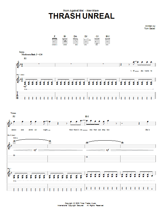 Thrash Unreal (Guitar Tab) von Against Me!